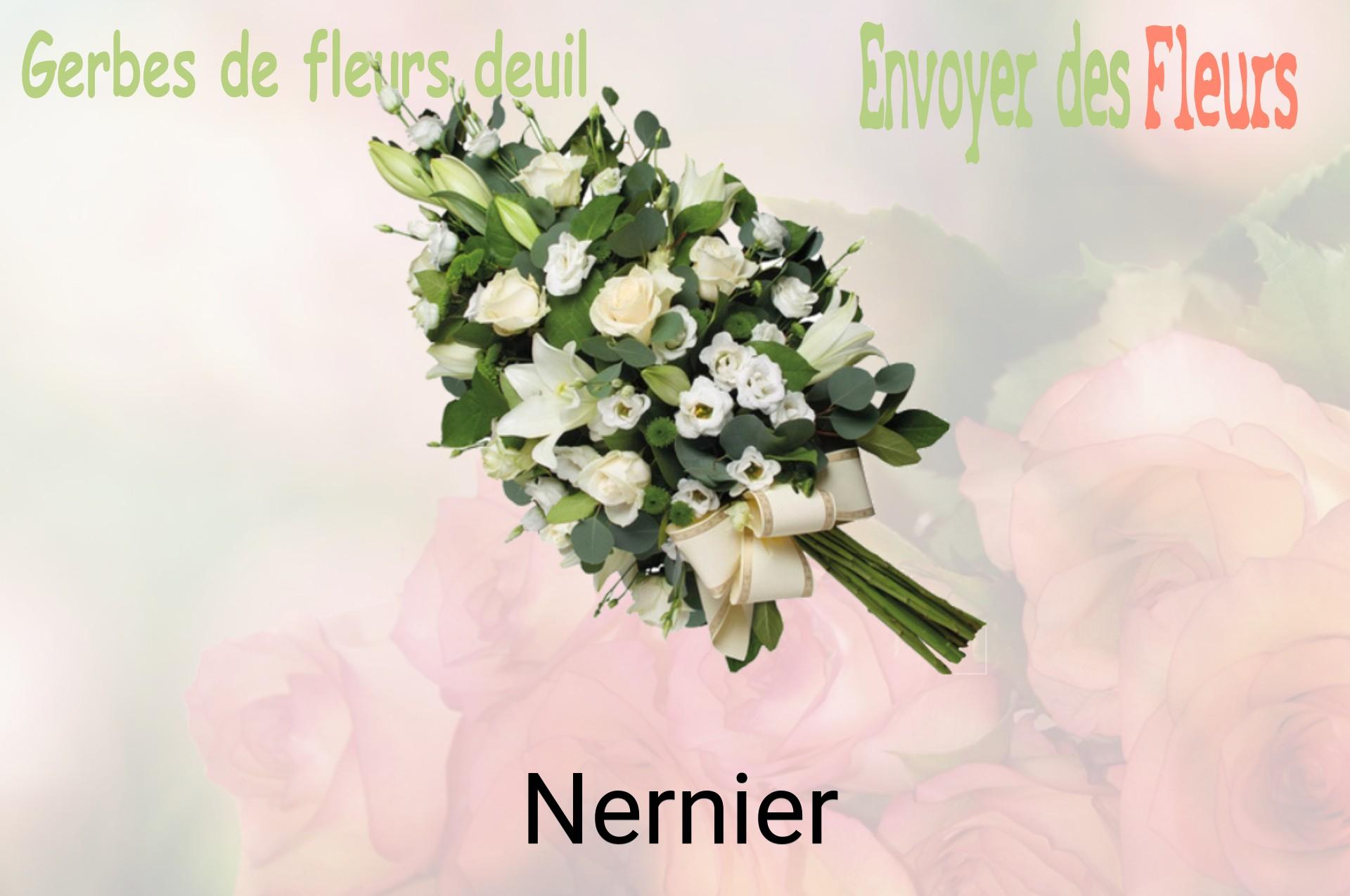 Gerbe de fleurs de deuil livrée à Nernier